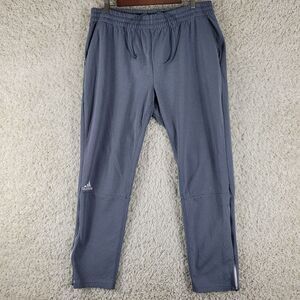 Adidas Jogger Pants Men's Size‎ XL 34x29 Gray Zip Ankle Zip Pockets CY9619